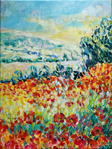 Flowery Meadow von Ana Smarż, Malerei kaufen auf Singulart