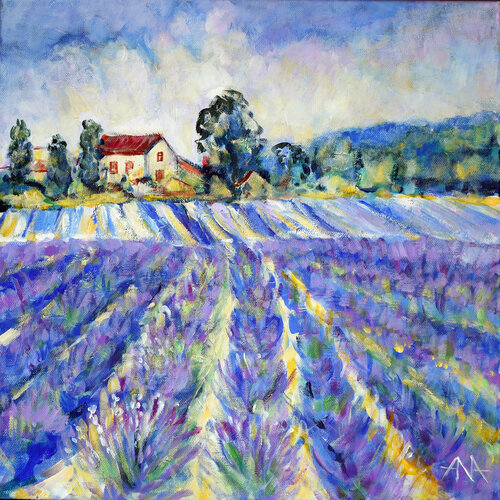 Lavender of Provence di Ana Smarż, Pittura in vendita su Singulart