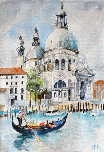 Morning at Santa Maria della Salute von Ana Smarż, Malerei kaufen auf Singulart