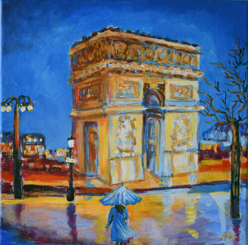 Parisian Rain Dance van Ana Smarż, Schilderij te koop op Singulart