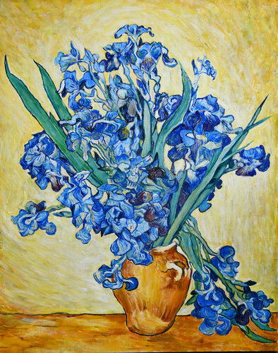 Dialogue with Vincent - Blue Dance par Ana Smarż, Peinture en vente sur Singulart