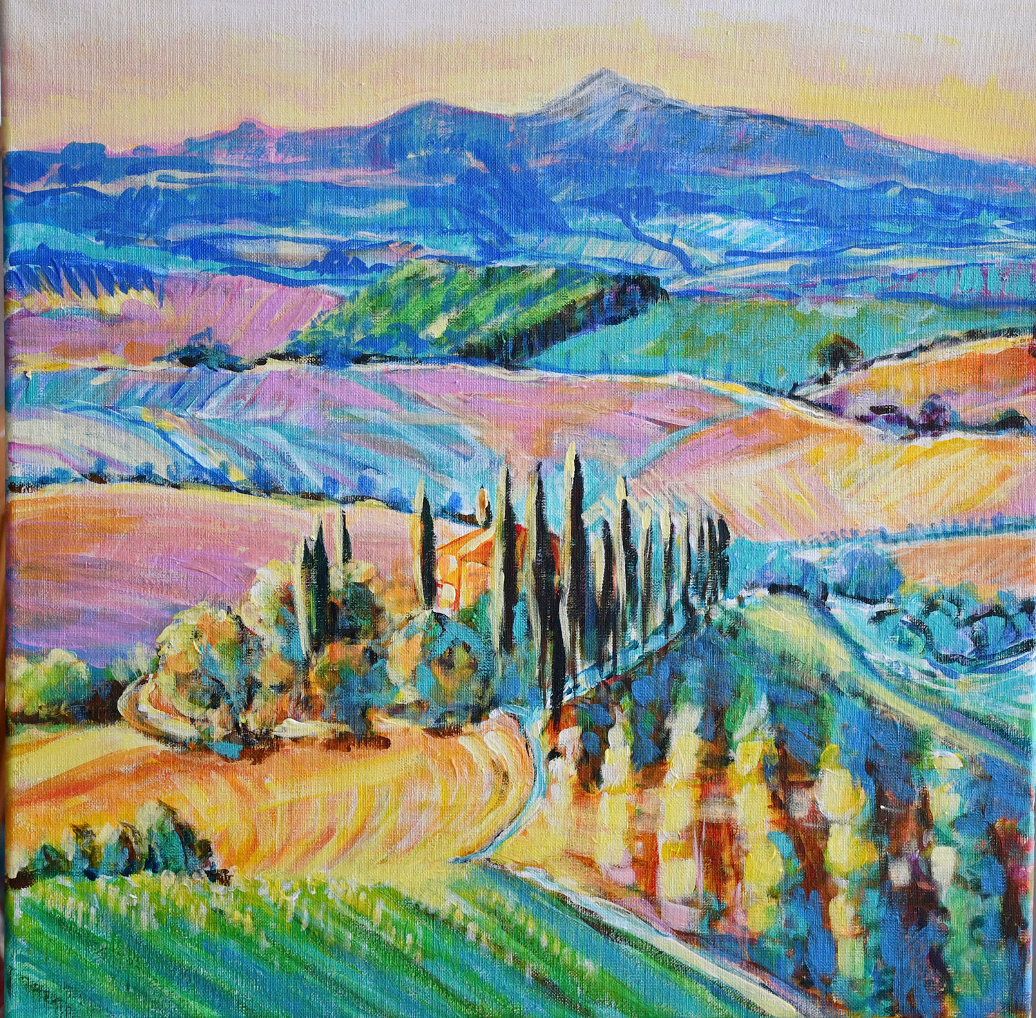 Tuscan Symphony of Colors Ana Smarż Originalgemälde zu verkaufen