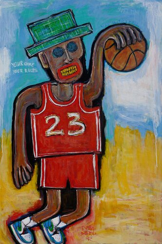 Basketball player van Serge Berezjak, Schilderij te koop op Singulart