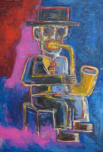 Jazzman van Serge Berezjak, Schilderij te koop op Singulart
