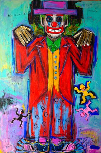 Big Clown van Serge Berezjak, Schilderij te koop op Singulart