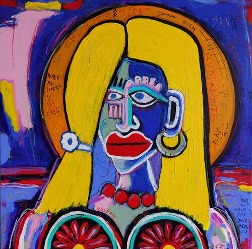 Big Eyes van Serge Berezjak, Schilderij te koop op Singulart