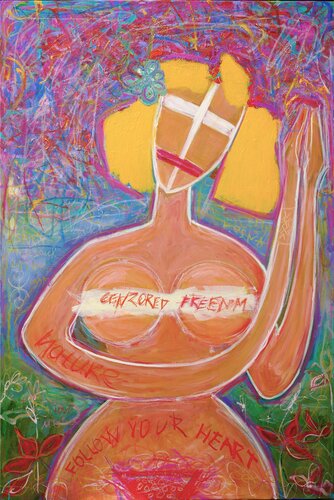 Censored Freedom van Serge Berezjak, Schilderij te koop op Singulart