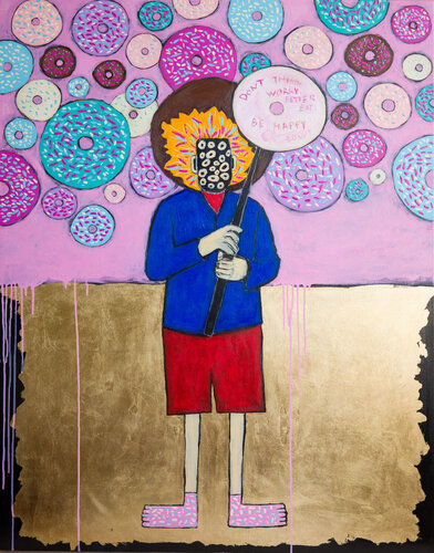 Donut Worry ,Be Happy von Serge Berezjak, Malerei kaufen auf Singulart