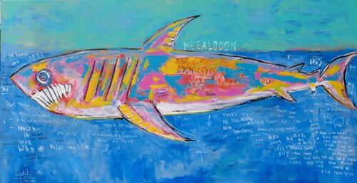 White shark van Serge Berezjak, Schilderij te koop op Singulart