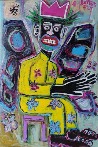 Butterfly man van Serge Berezjak, Schilderij te koop op Singulart