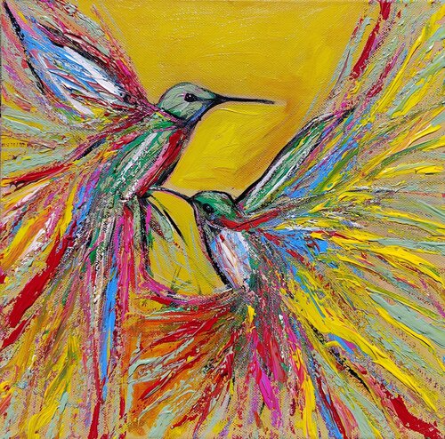 Hummingbirds di Serge Berezjak, Pittura in vendita su Singulart