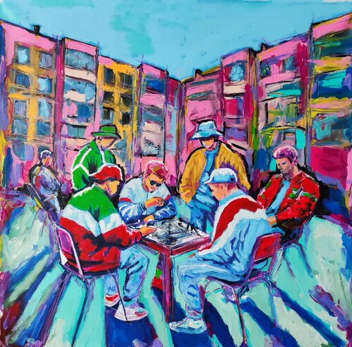 Living the game van Serge Berezjak, Schilderij te koop op Singulart