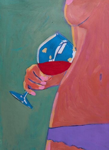 Red Wine Moment van Serge Berezjak, Schilderij te koop op Singulart