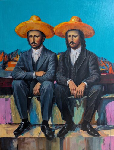 Dos Monas by Serge Berezjak, Painting for Sale on Singulart