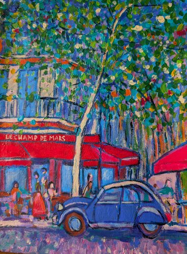 Paris Cafe par Serge Berezjak, Peinture en vente sur Singulart