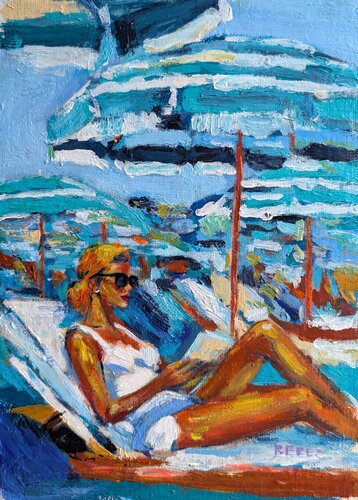 Mediterranean Summer Escape van Serge Berezjak, Schilderij te koop op Singulart