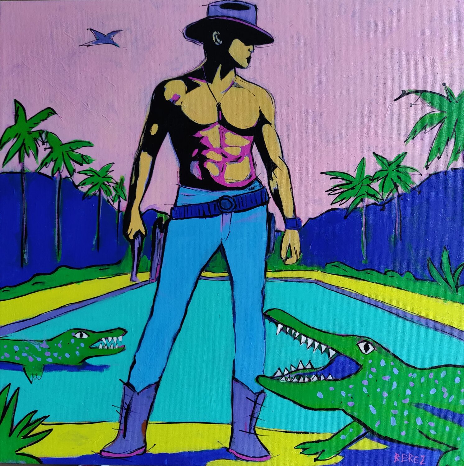 Cowboy in the Gator Pool Serge Berezjak