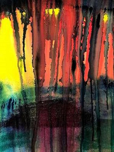 Red Rage Spilling Over di Nancy Riedell, Pittura in vendita su Singulart