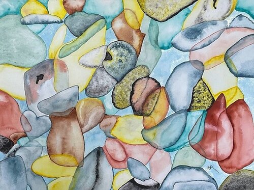 Glass Rocks van Nancy Riedell, Schilderij te koop op Singulart