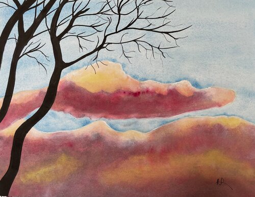 Nevada Sunset von Nancy Riedell, Malerei kaufen auf Singulart