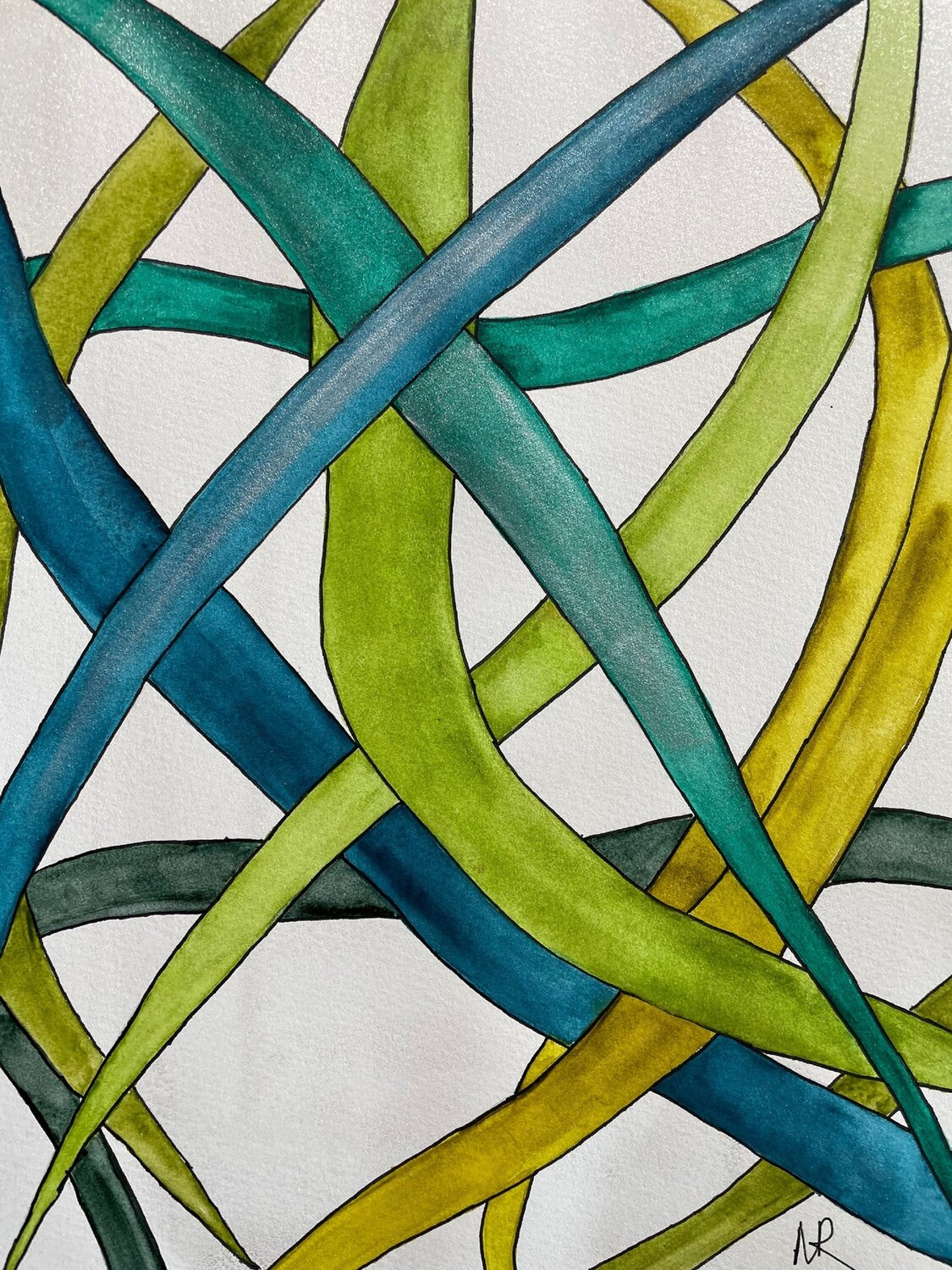 Doodle in Green Nancy Riedell