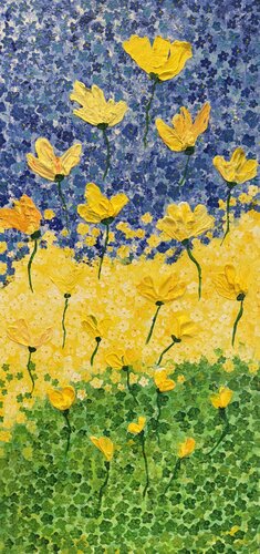 Falling Flowers von Jacquilyn Eusanio, Malerei kaufen auf Singulart