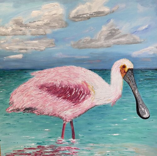 Spoon Bill by Jacquilyn Eusanio, Painting for Sale on Singulart