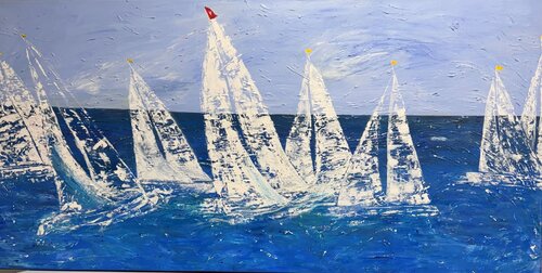 Come Sail with Me van Jacquilyn Eusanio, Schilderij te koop op Singulart