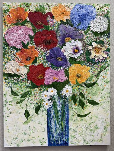Flowers Flowers by Jacquilyn Eusanio, Painting for Sale on Singulart