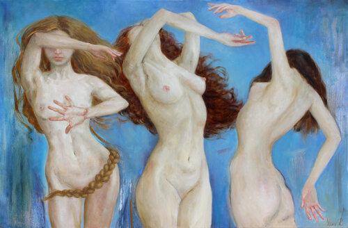 Three Nymphs de Yana Ros, Pintura a la venta en Singulart