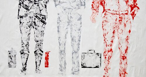 PAINTING 609 - ( Shipped ONLY ROLLED UP in a Tube ) von CARLA D'AMATO, Malerei kaufen auf Singulart
