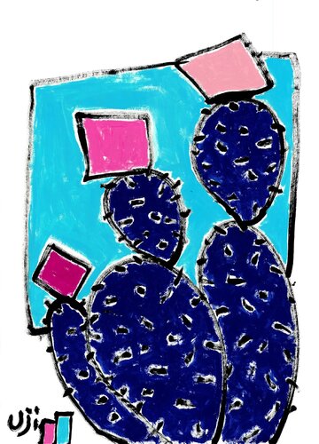 Blooming Cactus 395 by Masahito Uji, Work on Paper for Sale on Singulart