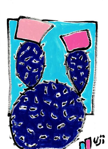 Blooming Cactus 394 by Masahito Uji, Work on Paper for Sale on Singulart