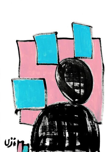 Cactus Tweets di Masahito Uji, Opera su carta in vendita su Singulart