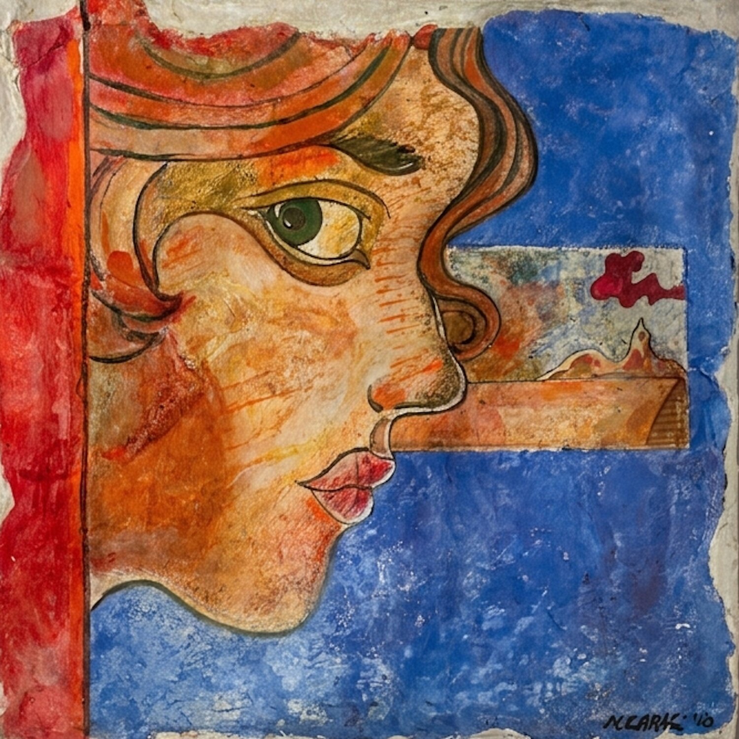 Archeologia del Presente: tecnica Affresco Autentico Mauro Caracuzzo Originalgemälde zu verkaufen