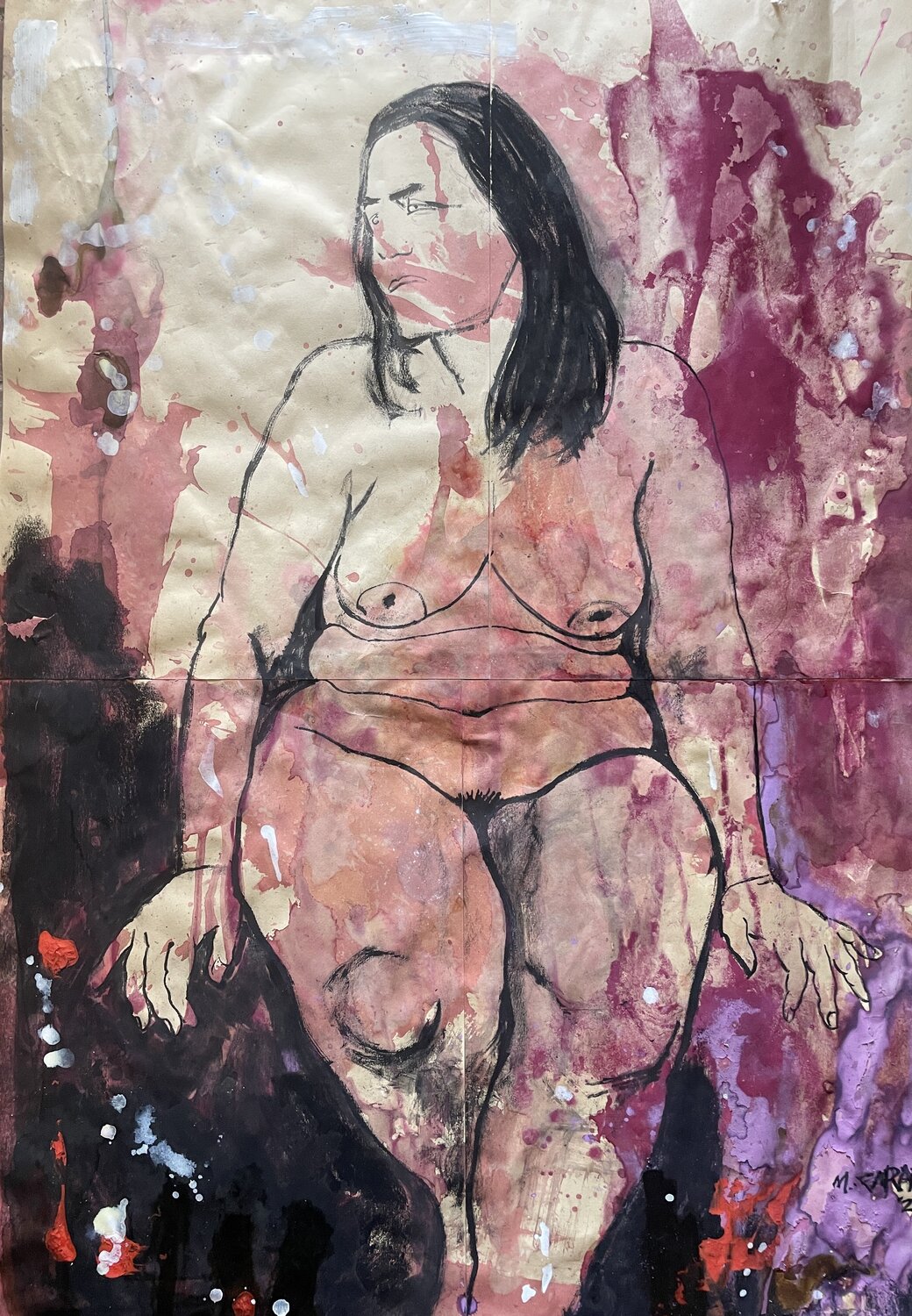 Nudo 2025 Mauro Caracuzzo Werk auf Papier zu verkaufen
