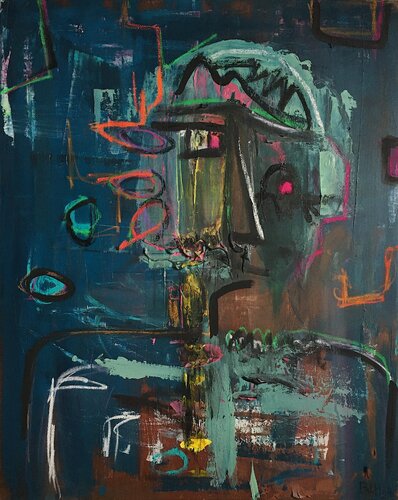 La ragazza in blu von Barbara D’Angelo Månsson, Malerei kaufen auf Singulart