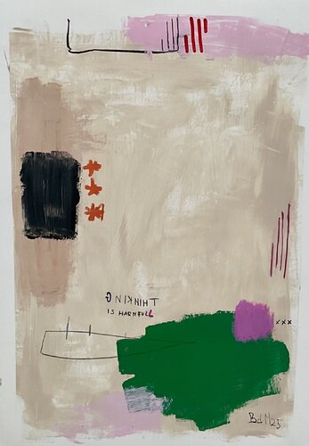 Thinking is Harmfull van Barbara D’Angelo Månsson, Schilderij te koop op Singulart