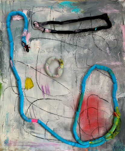 There Is a Cat in My Backyard de Barbara D’Angelo Månsson, Pintura a la venta en Singulart