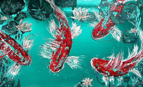 Mirroring Art "Wild Kois II" von Nathali von Kretschmann, Malerei kaufen auf Singulart