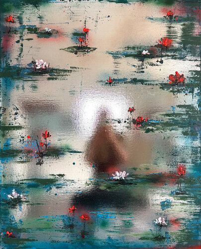 Flower on the See van Nathali von Kretschmann, Schilderij te koop op Singulart