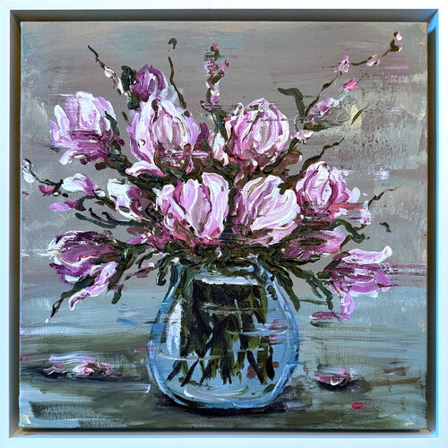 Blooming Magnolias de Nathali von Kretschmann, Pintura a la venta en Singulart