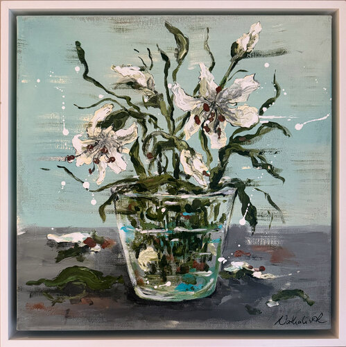 Blooming Lilies van Nathali von Kretschmann, Schilderij te koop op Singulart