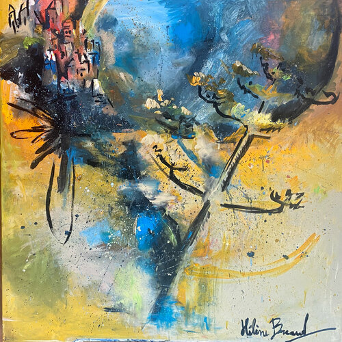 Corniglia e il fiore d'Agave von Hélène Barraud, Malerei kaufen auf Singulart