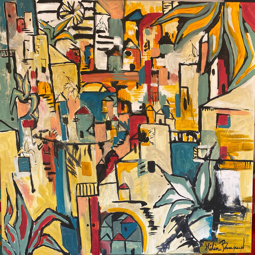 Caruggi delle Cinque Terre par Hélène Barraud, Peinture en vente sur Singulart