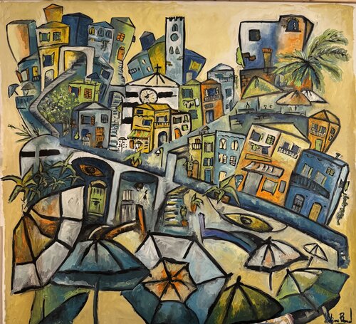 Vernazza d'estate par Hélène Barraud, Peinture en vente sur Singulart