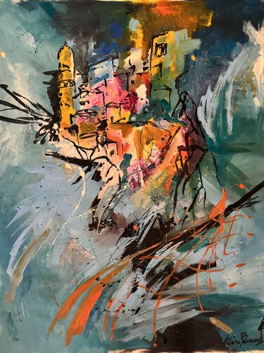 Vernazza e le piogge di Ottobre von Hélène Barraud, Malerei kaufen auf Singulart