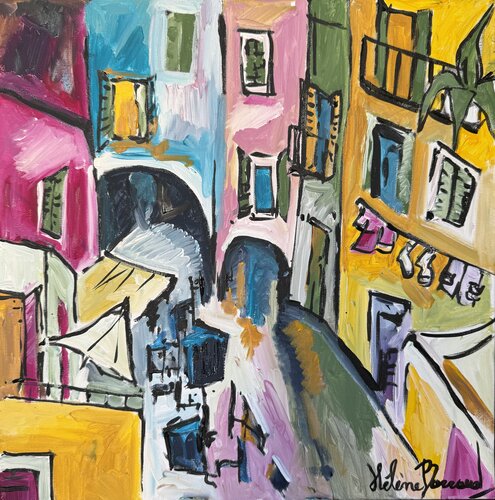 Scorcio Ligure von Hélène Barraud, Malerei kaufen auf Singulart