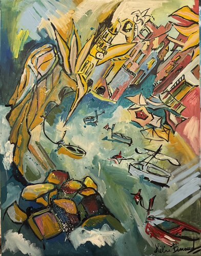 La tempesta è una festa von Hélène Barraud, Malerei kaufen auf Singulart