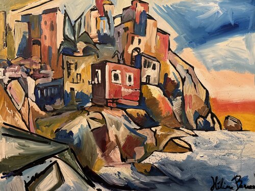 Panni stesi al sole d'agosto von Hélène Barraud, Malerei kaufen auf Singulart